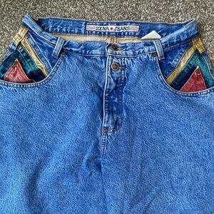 Vintage Zena color blocked jeans